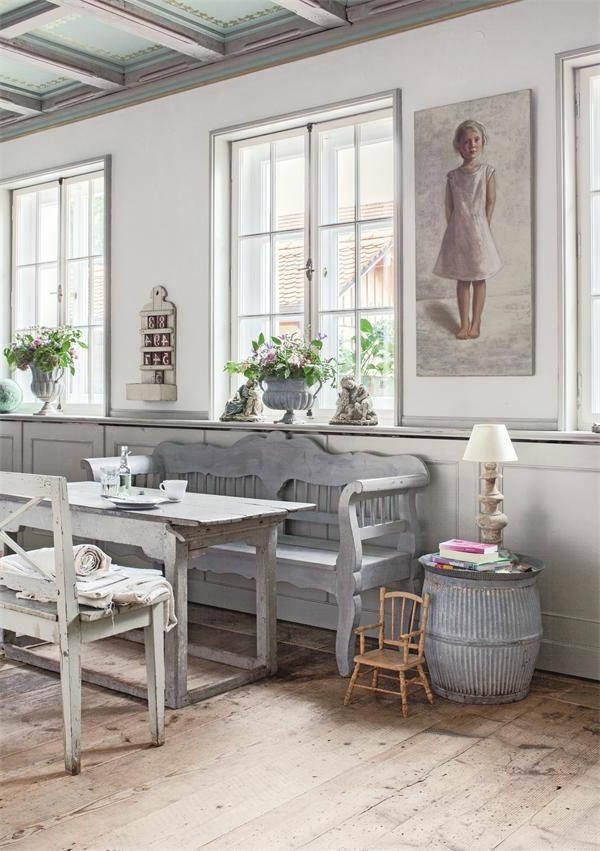 comedor-comedor-ideas-comedor-sala-comedor-sillas-vintage-diseño-piso-madera Comedor en estilo rústico