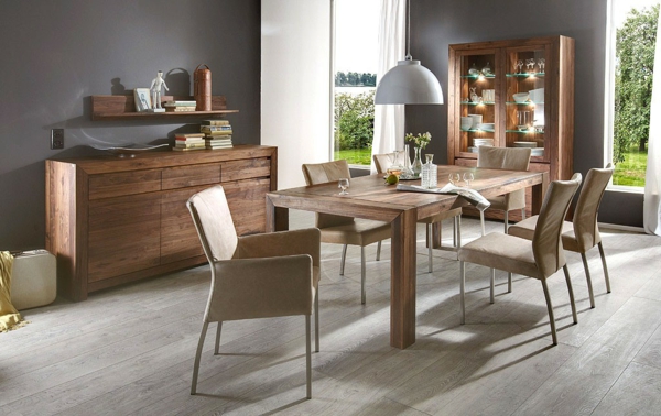 muebles de comedor-nuez-aceite colocada de forma masiva-by-the-comedor-set-diseño-interior-ideas de diseño