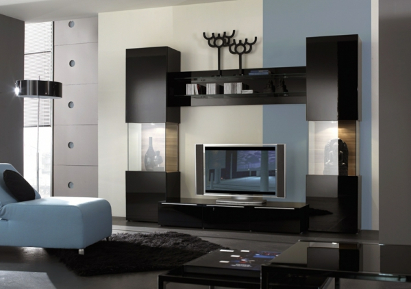 Exclusivo TV de muebles-en-oscuro-color moderna