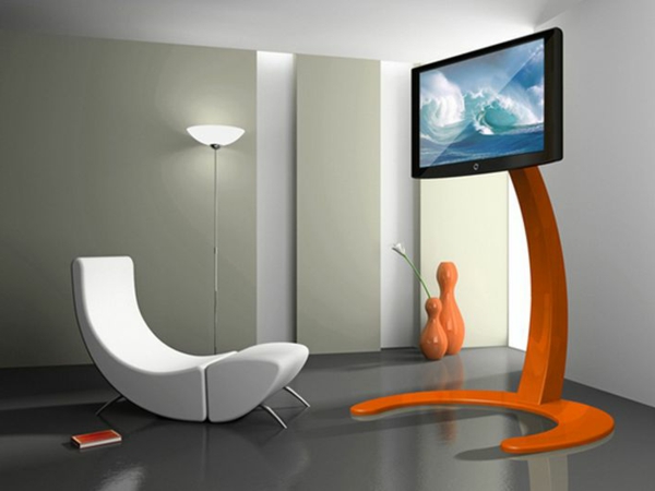 sala de estar moderna con una televisión elegante