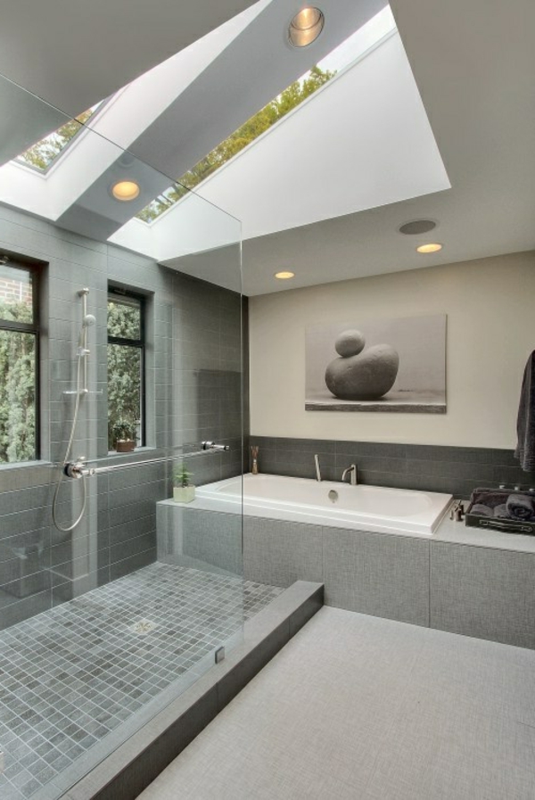 Diseño del techo -Vistas fantasticas luces-moderna en Bathrooms--