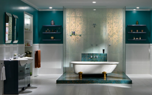 fantasztikus mennyezeti lámpák-modern design a fürdőszobában