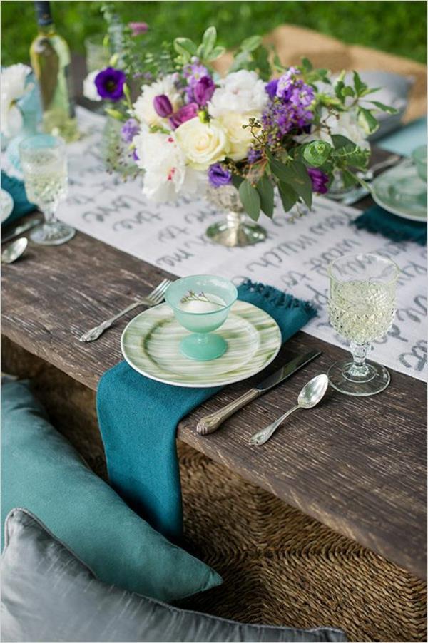 fantastinen-sisustuksen ideoita häät koristelu - Hochzeitsdeko pöydän