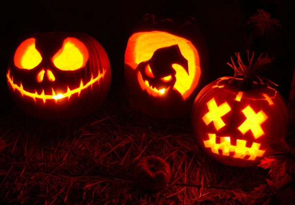 fantasztikus Halloween Pumpkin Faces Deco ötlet
