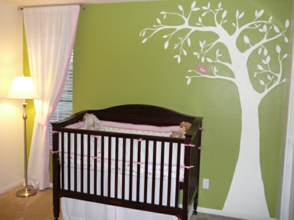 fantastičan zidna boja-zelena tonovi bebe sobi