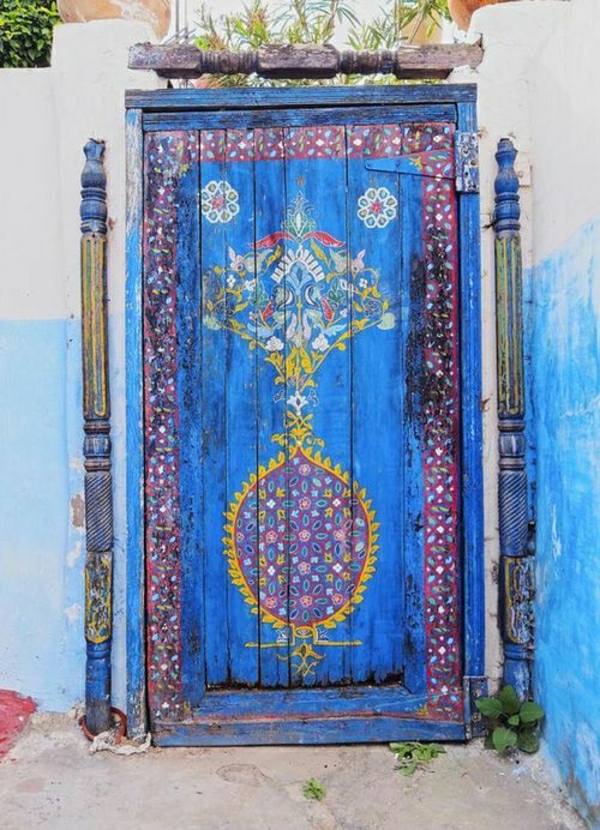 -Entrada pintados a --fantastische puertas del apartamento puertas de entrada-deco-idea