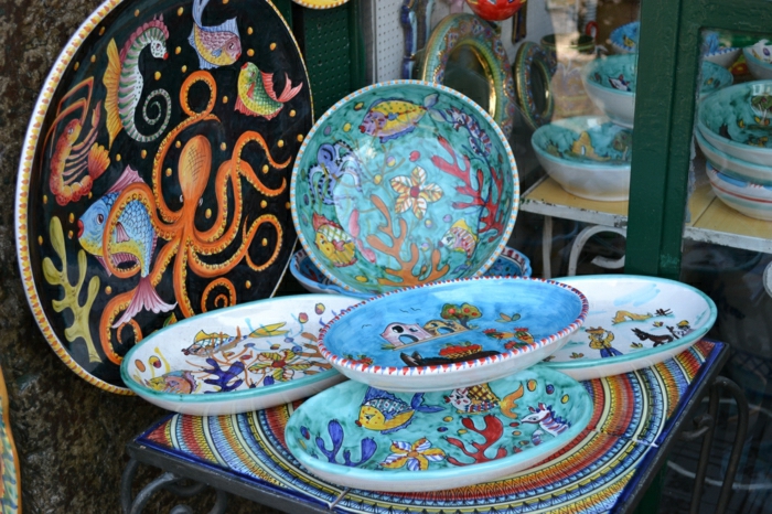 фантастично-италиански керамични ръка табела боядисани глоба