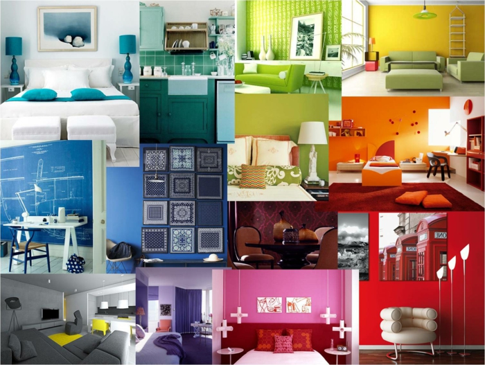 لون الداخلية تصميم العديد ملونة-صور