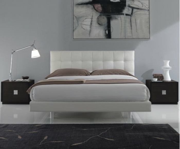 цветова палитра цвят стена-в-спалня-елегантен модерен дизайн