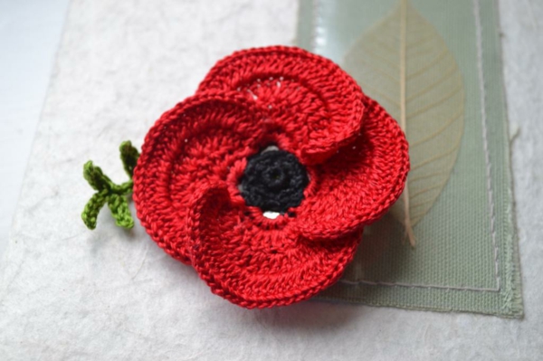 crochet floral - hermosa modelo roja