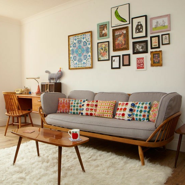 Всекидневна стая - цветни възглавници за хвърляне на дивана