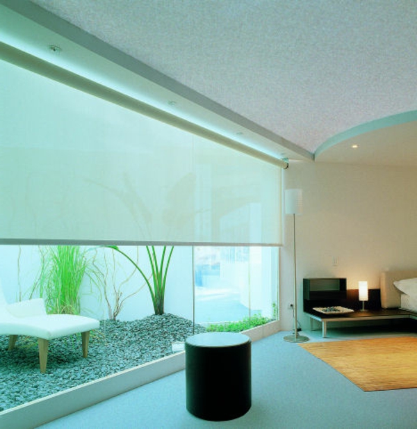 windows-schaulusie- diseño moderno de dormitorio-persianas modernas