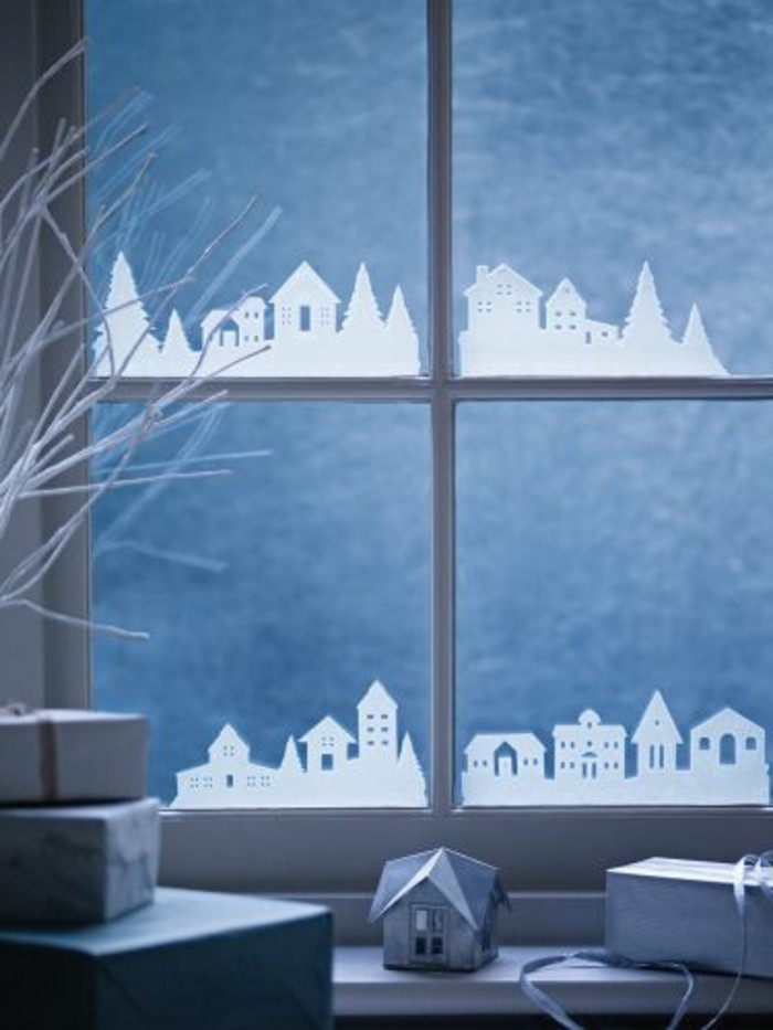 Fensterdeko إلى عيد الميلاد-جميلة-نموذج الثلوج fitguren العصا