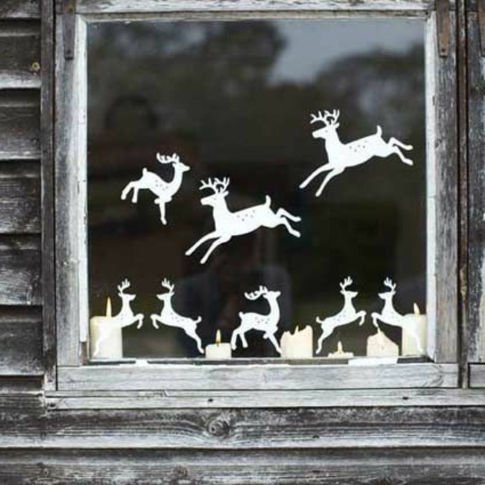 prozor dekoracije-božić-božić jelen-stick