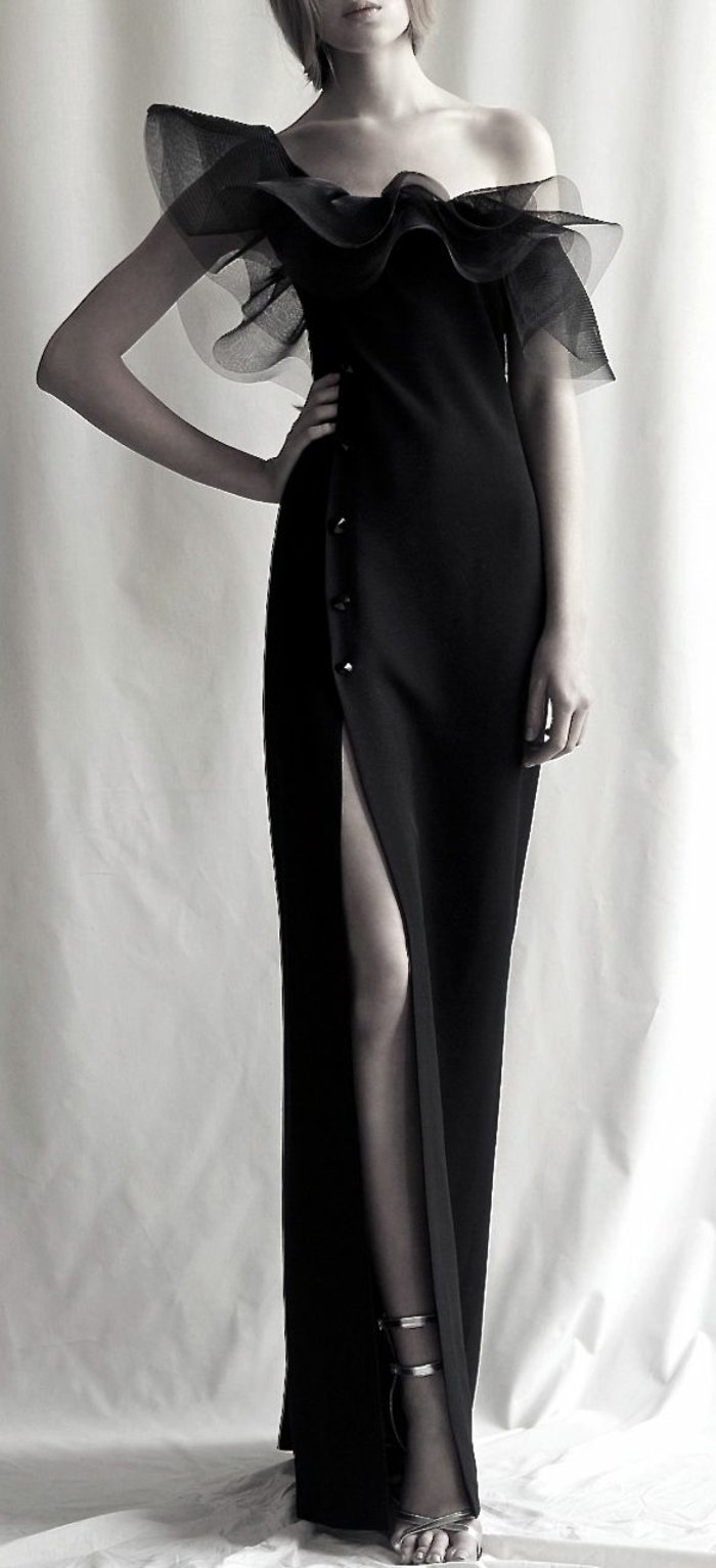 svečane haljine Fancy-dress-crno-dugo modela