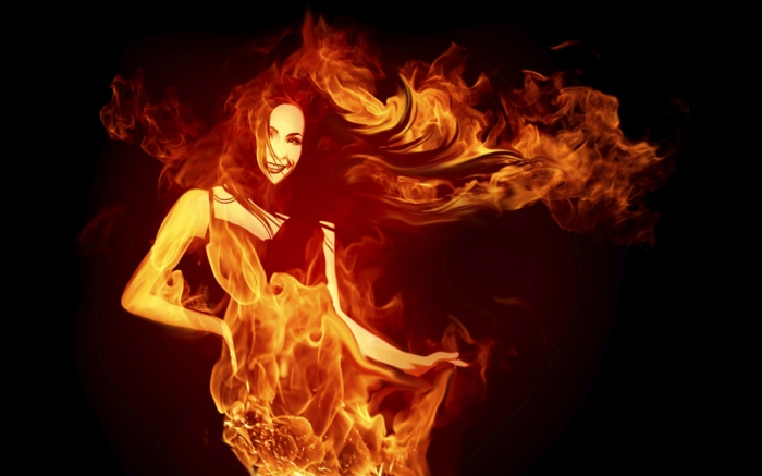vatra-pozadina-a-egzotično-žena
