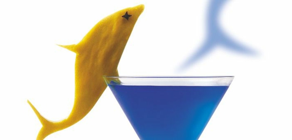Riba koktel ukras ideja Plava Koktel