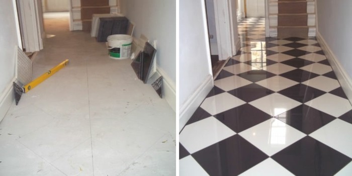 azulejos-en-pasillo-antes y después de la actualización