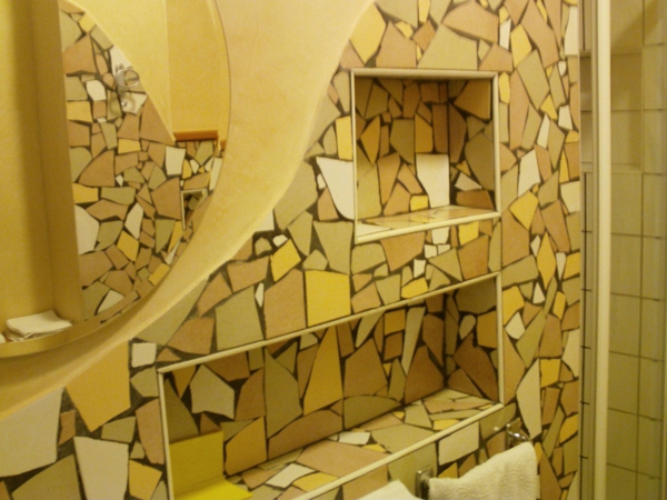 Csempe mozaik fürdőszoba érdekes design