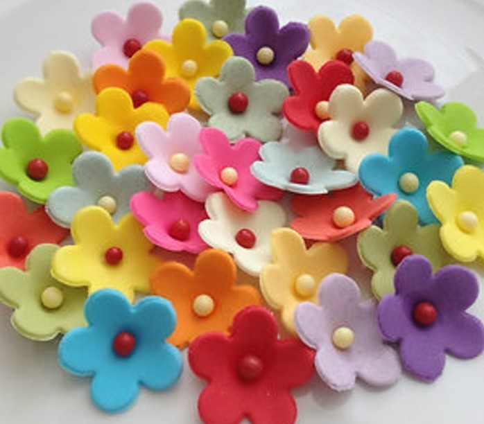 fondant-usted mismo-hacer-Pies-decorar-Blumendeko-colorido-fondantblumen