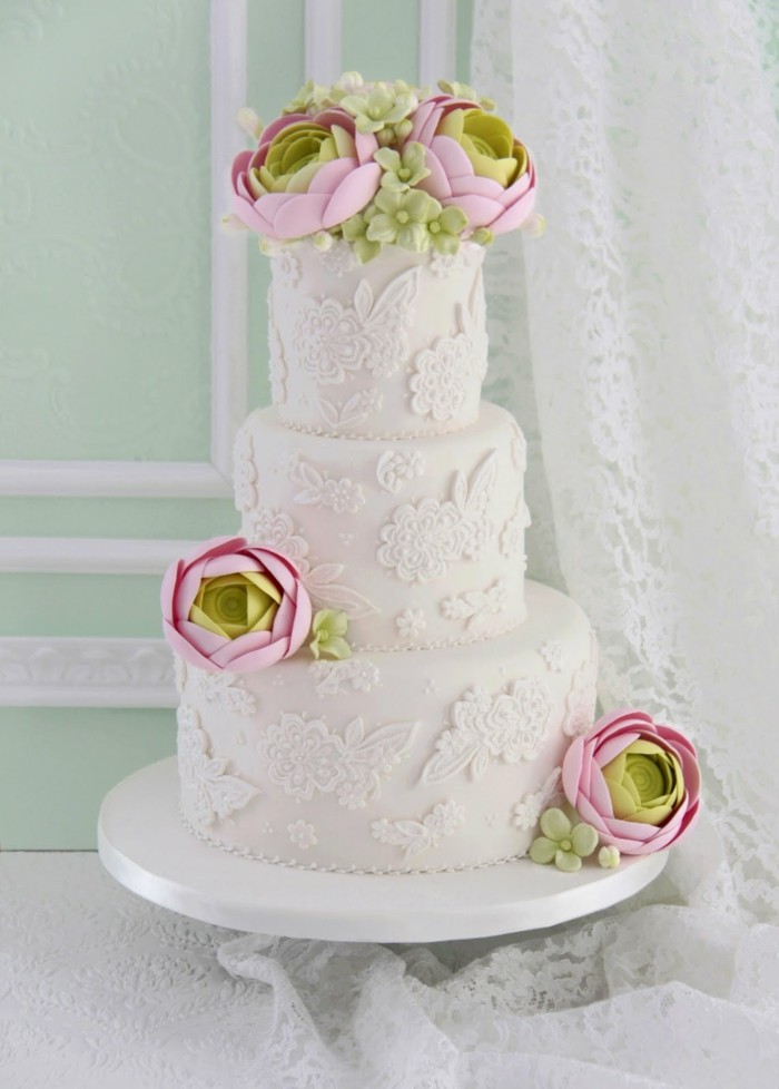фондан сам-направи-пайове декорират-сватбена торта
