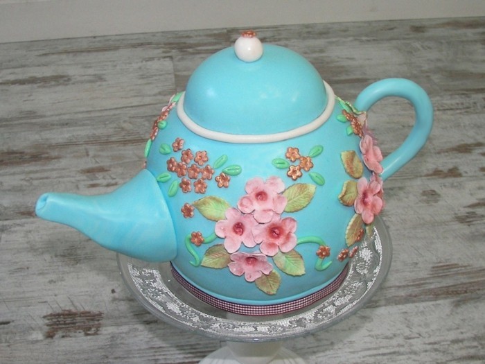 фондан сам-направи-пайове декорират-чай-чайник
