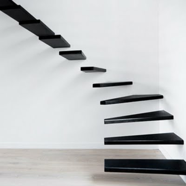 pomičnim stepenice-modernog dizajna-crna