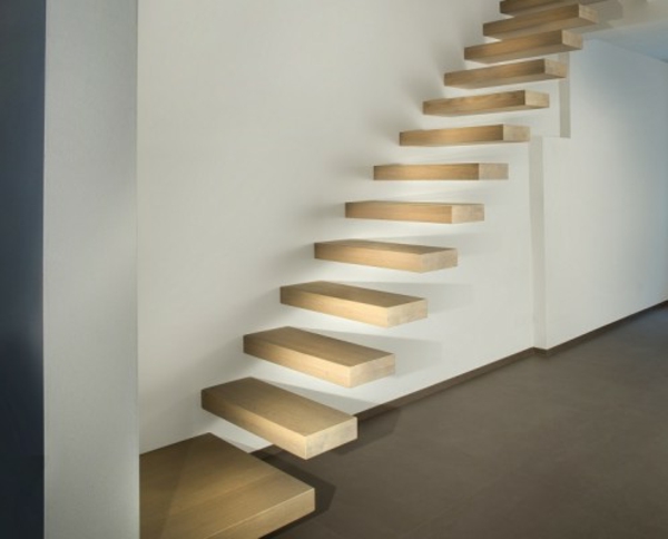 floating-σκάλα-υπερ-μοντέρνο σχεδιασμό, ελαφρύ ξύλο