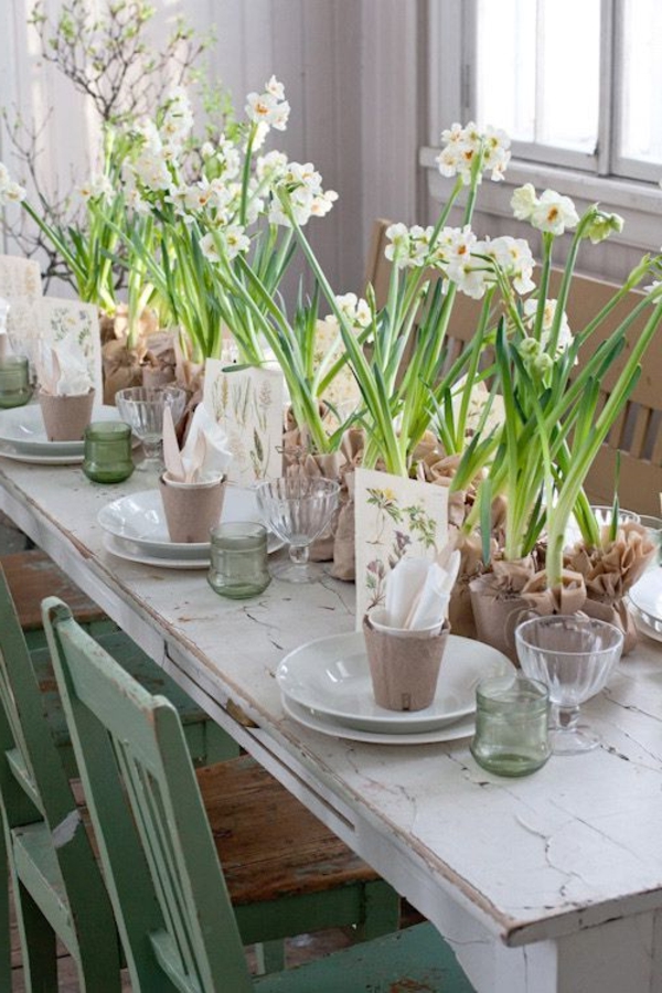 easter-easter-easter-craft-tinkering-easter-flower-deco Decoración de mesa para Pascua