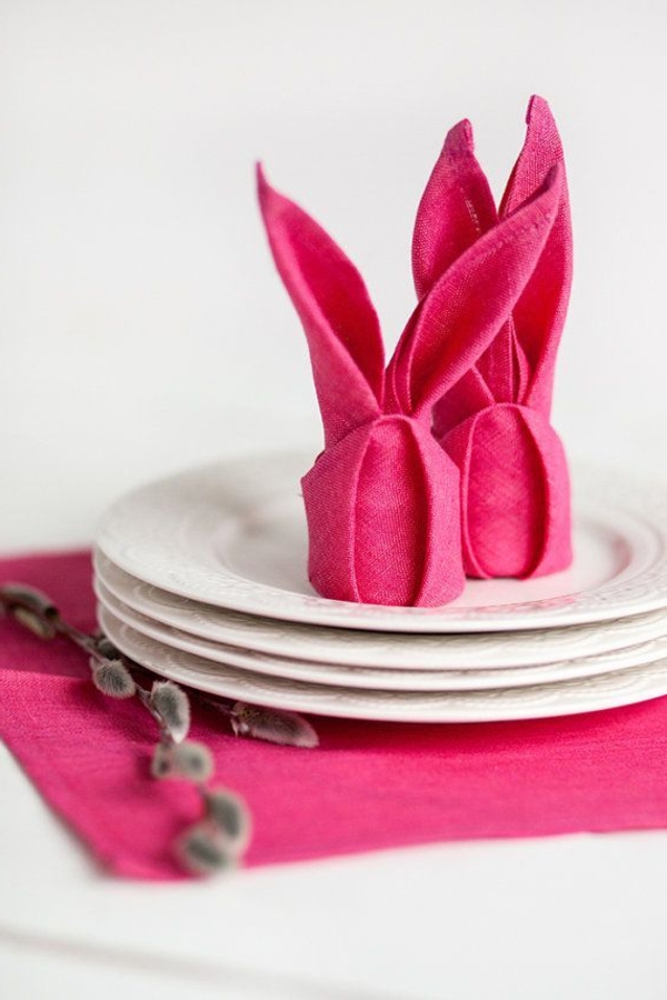 feliz-Pascua-Pascua-Tinker-Tinker-Pascua-servilleta de color rosa