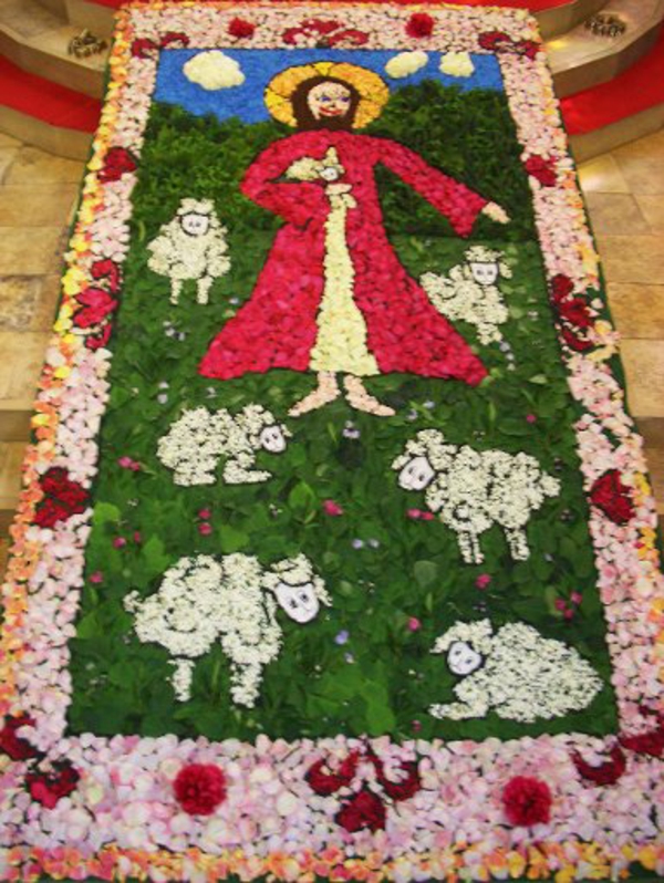 Corpus Christi цвете килим творчески и красив поглед