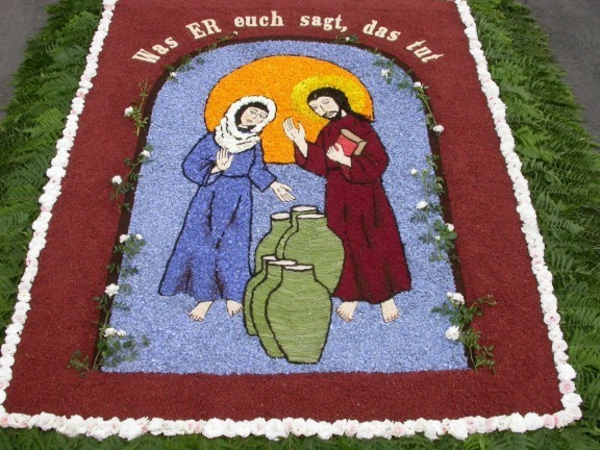 Corpus Christi floral χαλί θρησκευτική