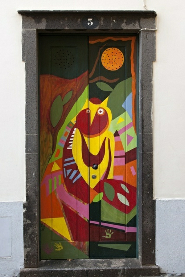 沙尔 - 马德拉岛，度假公寓的门上，马德拉，portugal-