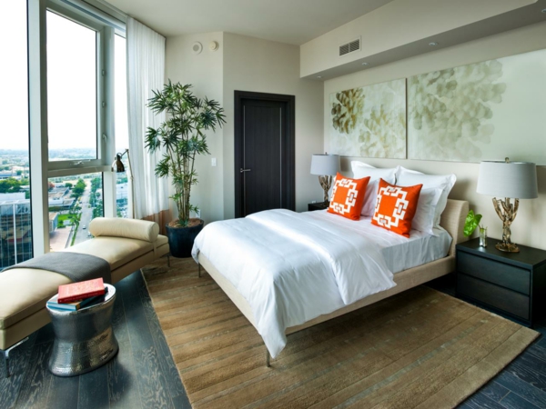 חדרי שינה-רעיונות עיצוב -Guest רעיונות-שינה-להגדיר-הארחה-מודרנית חדרי שינה