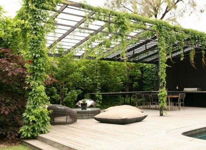 градински дизайн-тераса-дизайн-метал-пергола-дървени палуби преоразмерява