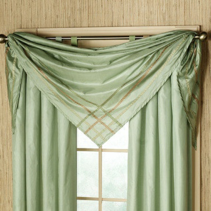 cortinas para la ventana de triángulo-verde-color interesante