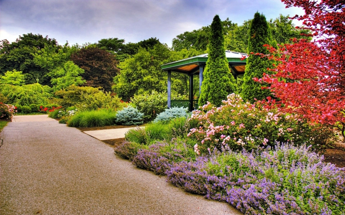 градински дизайн тапети цветна градина създадете