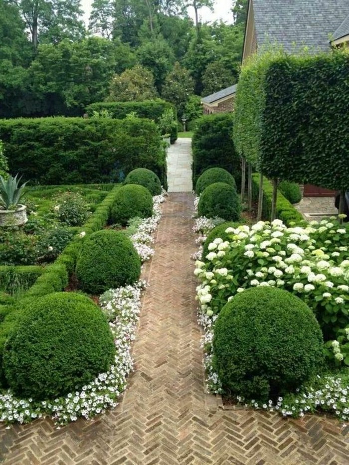 градински дизайн-пътека с форма на растения