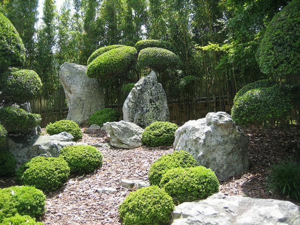 حديقة تجهيز مع stones-