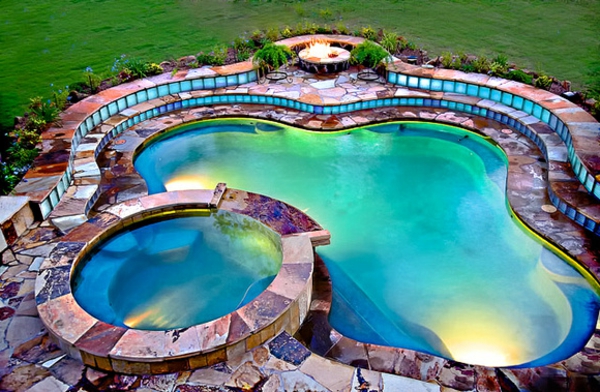vrt-bazen-veliki dizajn - sjajne boje