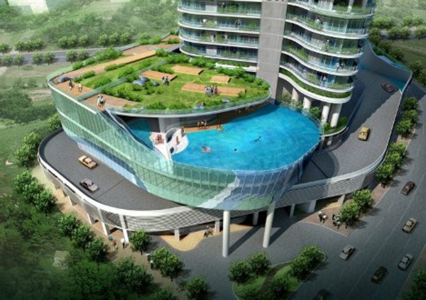 градински басейн-лукс-сграда-фото-на-нагоре изработени