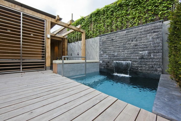 diseño de piscina de jardín muy llamativo - gran diseño