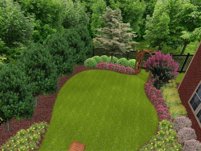 озеленяване идеи задния двор, градина, задния двор