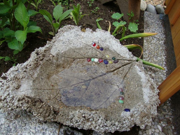 gartendeko-selbstgemacht-blatt - käsityöideoita puutarhan koristeluun
