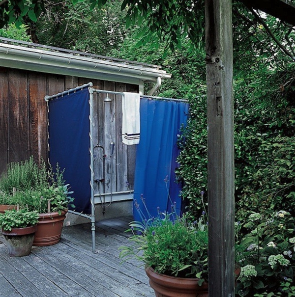 práctico-jardín ducha-mi-azul-tela