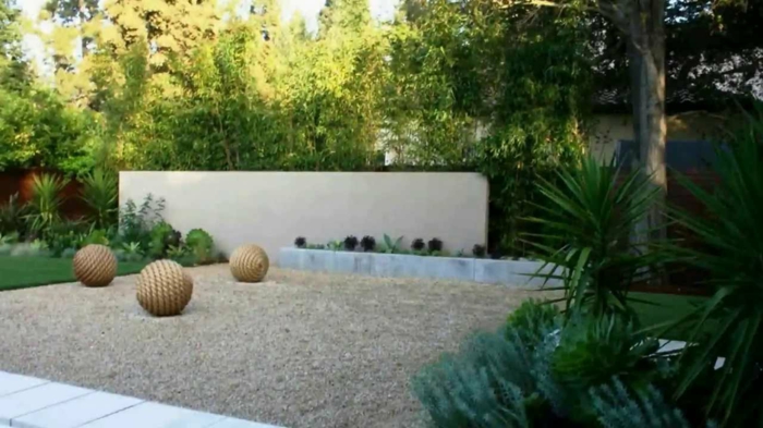 как да комбинирате пустиня и зеленина в градината - модерен дизайн на градината