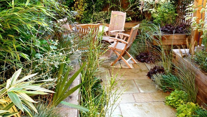 градински идеи-за-малки градини-красива зелено-растение-атрактивен дизайн