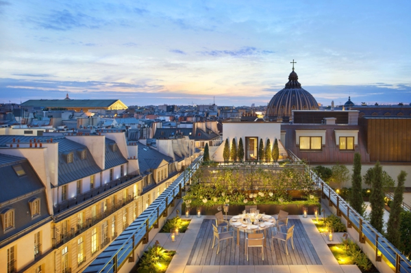 Vrt Svjetlosne ideje-vrt-dizajn-vrt-dizajn-Paris-krovna terasa-vrt terasa