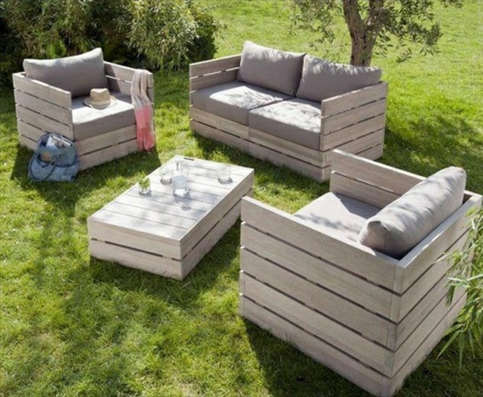 muebles de jardín paletas paletas Euro-sofá
