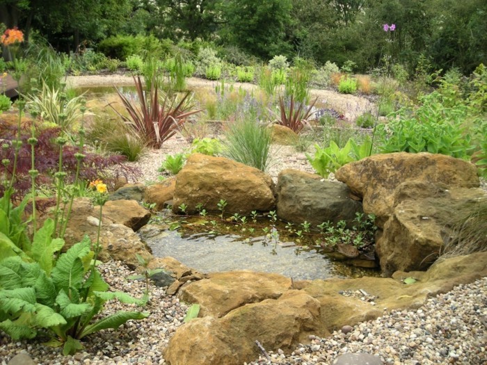 gartenteich създадете-красива градина езерце-сам натрупване